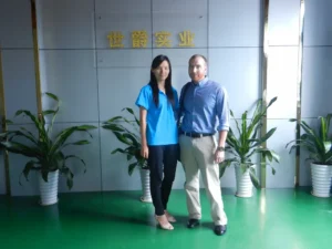 Injection molding customer visiting picture