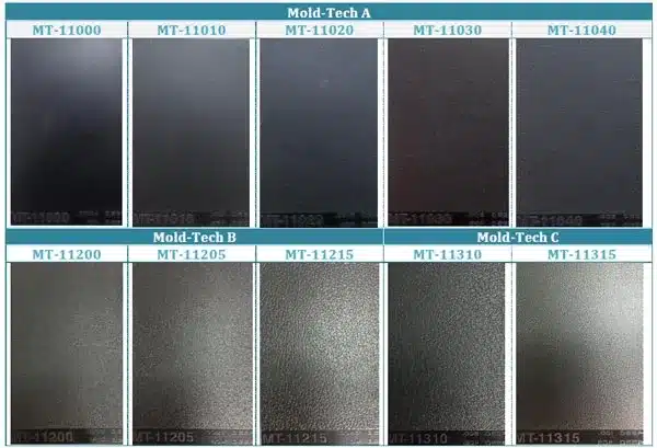 Injection molding texture